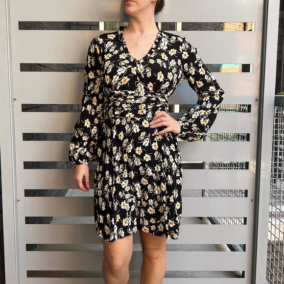 byTiMo Floral Long Sleeve Mini Dress Size M - Picture 1 of 6